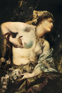 "" La mort de Cleopatre "" (Kleopatras død) Peinture de Hans Makart (1840-1884) 1875 Collection privee af Hans Makart