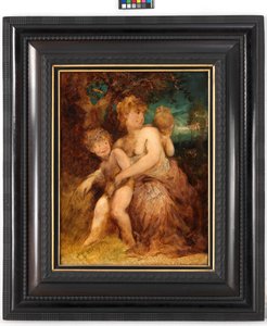 Nymfe med to børn af Hans Makart