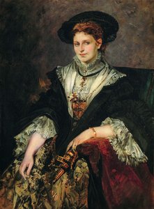 Portræt af Bertha von Piloty, 1872-1873 af Hans Makart