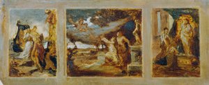 Skitse til en triptykon med mytologiske scener af Hans Makart