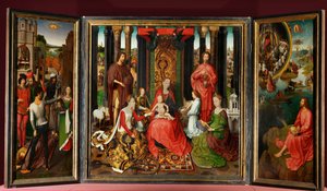 Altertavle af Johannes Døberen og Johannes Evangelisten ... af Hans Memling