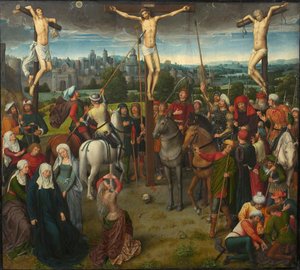 Golgata Triptykon, centralt panel, 1480