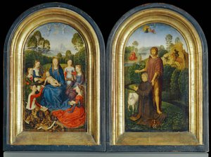 Diptyk af Jan Du Cellier, borger i Brügge ... af Hans Memling