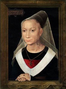 Portræt af Marie, datter af Willem Moreel, 1480. af Hans Memling