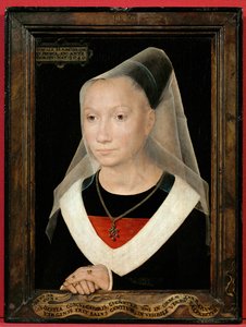 Portræt af en ung kvinde (gispende) af Hans Memling