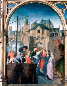 St Ursula-helligdommen, Ankomst til Köln, 1489 af Hans Memling