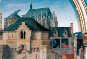St Ursula-helligdommen, afgang fra Köln, detalje, 1489 af Hans Memling