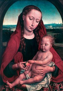 Jomfruen og barnet, c1453-1494 af Hans Memling