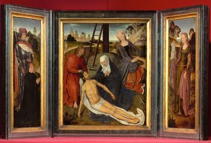 Triptykon af Adriaan Reins, en bror på Sint-Jans Hospital (prustende) af Hans Memling