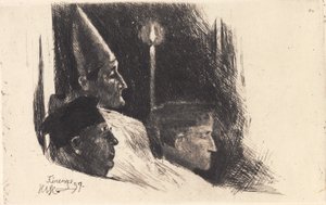 "Ærkebispen i Firenze celebrerer Paaskemesse" af Hans Nikolaj Hansen