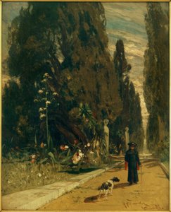 H.P.Feddersen d. J., Im Park der Villa d’Este (Tivoli)