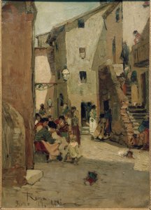 Romersk Ghetto III / maleri af Hans Peter Feddersen