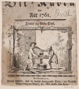 Titelvignet til "Bii-Kuben for Aar 1761", V del