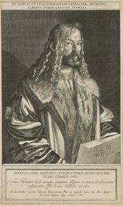 Portræt af Dürer, graveret af Lucas Kilian