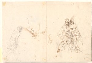 Studie af forskellige figurer af Hans Rottenhammer