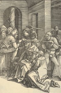 Kristus kronet med torne, fra spejl af vor Herre Jesu Kristi lidenskab, 1507. af Hans Schäufelein the Elder