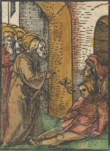 Kristus helbreder de besatte, fra Das Plenarium, 1517. af Hans Schäufelein the Elder