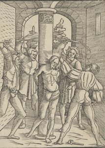 Kristus pisket, fra Jesu Kristi doktrin, liv og lidenskab, 1537. af Hans Schäufelein the Elder