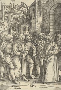 Kristus foran Pilatus foran sit palads, fra spejlet af vor Herre Jesu C..., 1507.