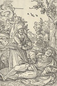 Pyramus og Thisbe, ca. 1509-10. af Hans Schäufelein the Elder