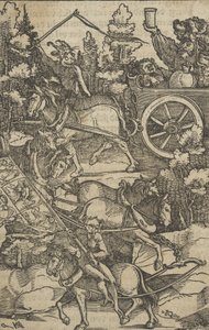 Den berusede mand på en vogn på vej til helvede, fra Hymmelwagen om hvem wol lever....., 1517.