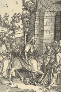 Indtoget i Jerusalem, fra spejlet af vor Herre Jesu Kristi lidenskab, 1507. af Hans Schäufelein the Elder