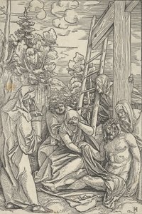 Klagesangen, fra Kristi liv, ca. 1511-12. af Hans Schäufelein the Elder
