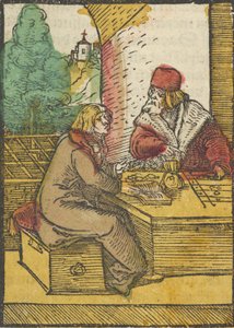 Lignelsen om den rige mand og husholdersken, 2, fra Das Plenarium, 1517. af Hans Schäufelein the Elder