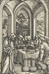 Brylluppet i Kana, fra The Life of Christ, ca. 1511-12. af Hans Schäufelein the Elder