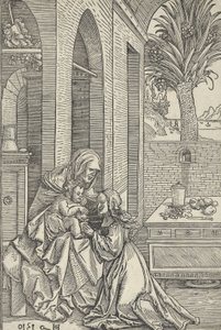 Jomfru og barn med Sankt Anne, 1510. af Hans Schäufelein the Elder
