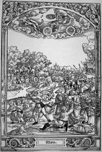 Mars (trægravering) af Hans Sebald (School of) Beham