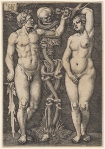 Adam og Eva, 1543 af Hans Sebald Beham