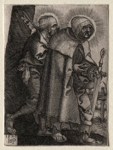 Kristus og apostlene: St. Peter og St. Paul, 1520. af Hans Sebald Beham