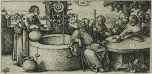 Kristus og kvinden fra Samaria af Hans Sebald Beham