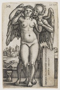 Døden griber en kvinde, 1547 af Hans Sebald Beham