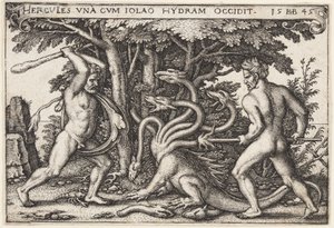 Hercules dræber Hydraen af Hans Sebald Beham