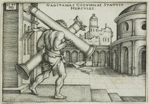 Herkules og Gazas søjler af Hans Sebald Beham