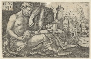 Hyrde og et får af Hans Sebald Beham