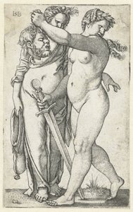 Judith med overhoved af Holofernes og tjenestepige af Hans Sebald Beham
