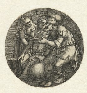 Lot og hans døtre af Hans Sebald Beham