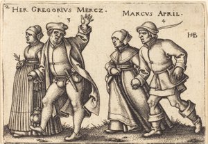 Marts og april af Hans Sebald Beham
