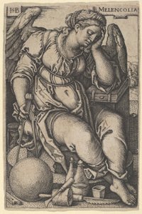 Melankoli, ca. 1500-50 (gravering) af Hans Sebald Beham