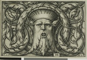 Ornament med en maske af Hans Sebald Beham