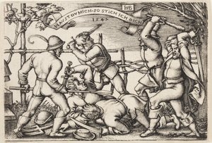 Bondeslagsmål af Hans Sebald Beham