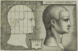 Profilstudie af mandens hoved af Hans Sebald Beham
