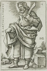 St. Bartholomew, plade 6 fra De Tolv Apostle af Hans Sebald Beham