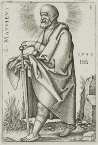 St. Matthæus, plade 8 fra De Tolv Apostle af Hans Sebald Beham