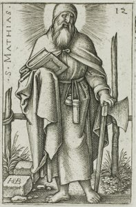 St. Matthias, plade 12 fra De Tolv Apostle af Hans Sebald Beham