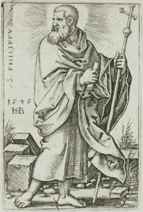 Skt. Philip, plade 5 fra De Tolv Apostle af Hans Sebald Beham