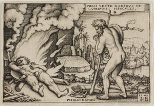 The Death of Hercules, fra The Labors of Hercules af Hans Sebald Beham
